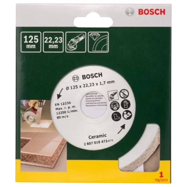 Диамантен диск за рязане на плочки/фаянс , Ø 125 mm / 2607019473 - Image 2