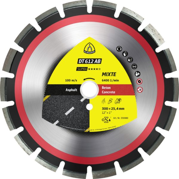 DT 612 AB Supra 350x3.2x25.4 Диамантен диск за асфалт, бетон / 330081