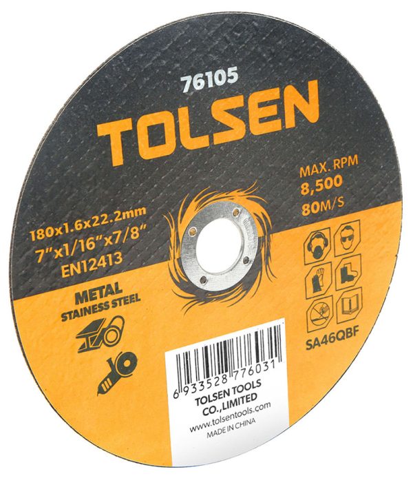 Диск за рязане на метал INOX   TOLSEN   Диаметър Ø 125 / 76103